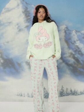 Hello Kitty X Forever 21 My Melody Fleece Fuzzy Pajama Pants Sanrio SZ Small NWT